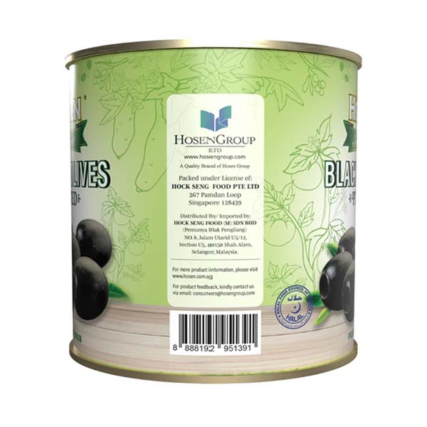 QUẢ OLIVE ĐEN KHÔNG HẠT HOSEN - SEEDLESS BLACK OLIVES HOSEN 3KG