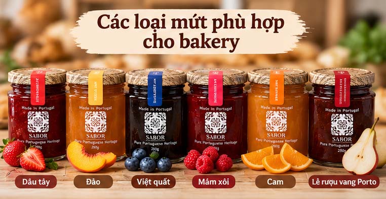 các loại mứt làm bánh cho bakery
