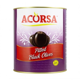 Olives Đen Không Hạt – Medium Pitted Black Olives Acorsa
