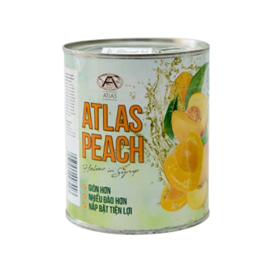 ĐÀO NGÂM ĐÓNG HỘP ATLAS PEACH 825g - NHẬP KHẨU NAM PHI