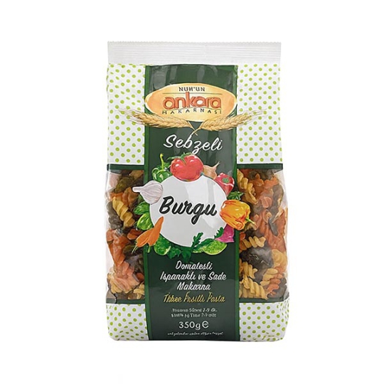 Nui Xoắn Rau Củ Ankara - Vegetable Fusilli Twisted Noodle Nhập Khẩu Thổ Nhĩ Kỳ